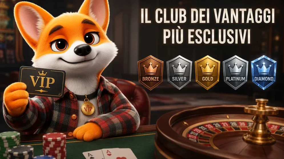 cinque livelli VIP con icone Bronze, Silver, Gold, Platinum, Diamond